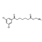 结构式 CAS# 898751-93-4, 乙基7-(3,5-二氯苯基)-7-氧代庚酸酯