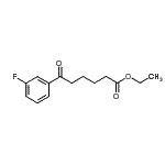 结构式 CAS# 898752-12-0, 乙基6-(3-氟苯基)-6-氧代己酸酯