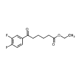 structure of CAS# 898752-26-6, Ethyl 6-(3,4-difluorophenyl)-6-oxohexanoate;ethyl 6-(3,4-difluorophenyl)-6-oxohexanoate