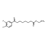 structure of CAS# 898752-31-3, Ethyl 8-(3,4-difluorophenyl)-8-oxooctanoate;ethyl 8-(3,4-difluorophenyl)-8-oxooctanoate