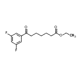 structure of CAS# 898752-43-7, Ethyl 7-(3,5-difluorophenyl)-7-oxoheptanoate;ethyl 7-(3,5-difluorophenyl)-7-oxoheptanoate