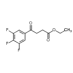 structure of CAS# 898752-49-3, Ethyl 4-oxo-4-(3,4,5-trifluorophenyl)butanoate;ethyl 4-oxo-4-(3,4,5-trifluorophenyl)butyrate