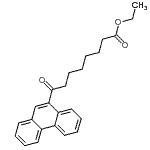 structure of CAS# 898752-94-8, Ethyl 8-oxo-8-(9-phenanthryl)octanoate;Ethyl 8-oxo-8-(9-Phenanthryl)octanoate