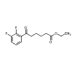 结构式 CAS# 898753-00-9, 乙基6-(2,3-二氟苯基)-6-氧代己酸酯