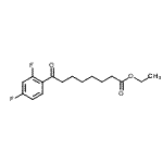 structure of CAS# 898753-12-3, Ethyl 8-(2,4-difluorophenyl)-8-oxooctanoate;ethyl 8-(2,4-difluorophenyl)-8-oxooctanoate