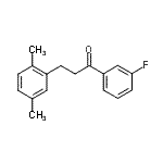 structure of CAS# 898753-42-9, 3-(2,5-Dimethylphenyl)-1-(3-fluorophenyl)-1-propanone;3-(2,5-dimethylphenyl)-3'-fluoropropiophenone