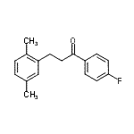 结构式 CAS# 898753-45-2, 3-(2,5-二甲基苯基)-1-(4-氟苯基)-1-丙酮