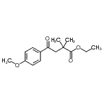 结构式 CAS# 898753-56-5, 乙基4-(4-甲氧基苯基)-2,2-二甲基-4-氧代丁酸酯