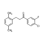 结构式 CAS# 898753-69-0, 1-(4-氯-3-氟苯基)-3-(2,5-二甲基苯基)-1-丙酮