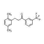 结构式 CAS# 898753-84-9, 3-(2,5-二甲基苯基)-1-[3-(三氟甲基)苯基]-1-丙酮