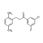 结构式 CAS# 898753-92-9, 1-(3-氯-5-氟苯基)-3-(2,5-二甲基苯基)-1-丙酮
