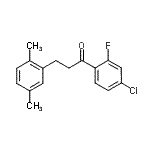 结构式 CAS# 898753-94-1, 1-(4-氯-2-氟苯基)-3-(2,5-二甲基苯基)-1-丙酮