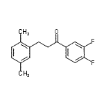 structure of CAS# 898754-08-0, 1-(3,4-Difluorophenyl)-3-(2,5-dimethylphenyl)-1-propanone;3',4'-difluoro-3-(2,5-dimethylphenyl)propiophenone