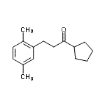 结构式 CAS# 898754-20-6, 1-环戊基-3-(2,5-二甲基苯基)-1-丙酮