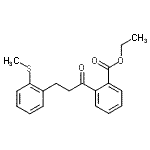 structure of CAS# 898754-39-7, Ethyl 2-{3-[2-(methylsulfanyl)phenyl]propanoyl}benzoate;2'-carboethoxy-3-(2-thiomethylphenyl)propiophenone