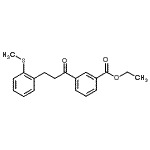 结构式 CAS# 898754-42-2, 乙基3-{3-[2-(甲硫基)苯基]丙酰}苯甲酸酯
