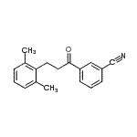 结构式 CAS# 898754-43-3, 3-[3-(2,6-二甲基苯基)丙酰]苯甲腈