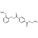 结构式 CAS# 898754-45-5, 乙基4-{3-[2-(甲硫基)苯基]丙酰}苯甲酸酯