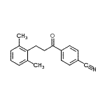 结构式 CAS# 898754-46-6, 4-[3-(2,6-二甲基苯基)丙酰]苯甲腈