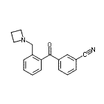 结构式 CAS# 898754-47-7, 3-[2-(1-氮杂环丁基甲基)苯甲酰基]苯甲腈