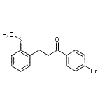 structure of CAS# 898754-57-9, 1-(4-Bromophenyl)-3-[2-(methylsulfanyl)phenyl]-1-propanone;4'-bromo-3-(2-thiomethylphenyl)propiophenone