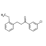 结构式 CAS# 898754-60-4, 1-(3-氯苯基)-3-[2-(甲硫基)苯基]-1-丙酮