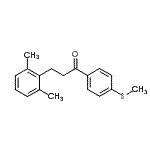 结构式 CAS# 898754-61-5, 3-(2,6-二甲基苯基)-1-[4-(甲硫基)苯基]-1-丙酮