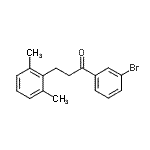 结构式 CAS# 898754-64-8, 1-(3-溴苯基)-3-(2,6-二甲基苯基)-1-丙酮