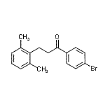 结构式 CAS# 898754-67-1, 1-(4-溴苯基)-3-(2,6-二甲基苯基)-1-丙酮