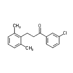 结构式 CAS# 898754-70-6, 1-(3-氯苯基)-3-(2,6-二甲基苯基)-1-丙酮