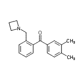 structure of CAS# 898754-93-3, [2-(1-Azetidinylmethyl)phenyl](3,4-dimethylphenyl)methanone;2'-Azetidinomethyl-3,4-dimethylbenzophenone