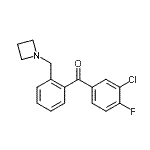 structure of CAS# 898755-01-6, [2-(1-Azetidinylmethyl)phenyl](3-chloro-4-fluorophenyl)methanone;2'-Azetidinomethyl-3-chloro-4-fluorobenzophenone