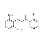 structure of CAS# 898755-02-7, 3-(2,6-Dimethylphenyl)-1-(2-fluorophenyl)-1-propanone;3-(2,6-dimethylphenyl)-2'-fluoropropiophenone