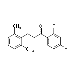 结构式 CAS# 898755-10-7, 1-(4-溴-2-氟苯基)-3-(2,6-二甲基苯基)-1-丙酮