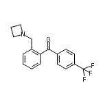 structure of CAS# 898755-11-8, [2-(1-Azetidinylmethyl)phenyl][4-(trifluoromethyl)phenyl]methanone;2-Azetidinomethyl-4'-trifluoromethylbenzophenone