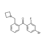 structure of CAS# 898755-13-0, [2-(1-Azetidinylmethyl)phenyl](4-bromo-2-fluorophenyl)methanone;2'-azetidinomethyl-4-bromo-2-fluorobenzophenone
