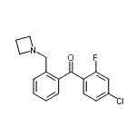 structure of CAS# 898755-19-6, [2-(1-Azetidinylmethyl)phenyl](4-chloro-2-fluorophenyl)methanone;2'-Azetidinomethyl-4-chloro-2-fluorobenzophenone