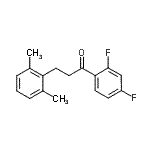 structure of CAS# 898755-28-7, 1-(2,4-Difluorophenyl)-3-(2,6-dimethylphenyl)-1-propanone;2',4'-difluoro-3-(2,6-dimethylphenyl)propiophenone