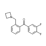 structure of CAS# 898755-33-4, [2-(1-Azetidinylmethyl)phenyl](3,4-difluorophenyl)methanone;2'-Azetidinomethyl-3,4-difluorobenzophenone