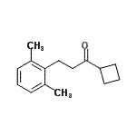 structure of CAS# 898755-43-6, 1-Cyclobutyl-3-(2,6-dimethylphenyl)-1-propanone;cyclobutyl 2-(2,6-dimethylphenyl)ethyl ketone