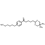 结构式 CAS# 898755-51-6, 5-(5,5-二甲基-1,3-二恶烷-2-基)-1-(4-己基苯基)-1-戊酮