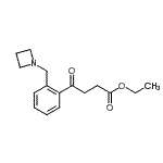 structure of CAS# 898755-53-8, Ethyl 4-[2-(1-azetidinylmethyl)phenyl]-4-oxobutanoate;Ethyl 4-[2-(azetidinomethyl)phenyl)]-4-oxobutyrate