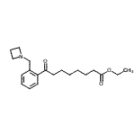 结构式 CAS# 898755-64-1, 乙基8-[2-(1-氮杂环丁基甲基)苯基]-8-氧代辛酸酯