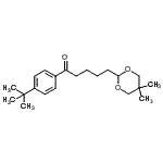结构式 CAS# 898755-70-9, 5-(5,5-二甲基-1,3-二恶烷-2-基)-1-[4-(2-甲基-2-丙基)苯基]-1-戊酮