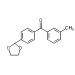 结构式 CAS# 898759-82-5, [4-(1,3-二氧戊环-2-基)苯基](3-甲基苯基)甲酮