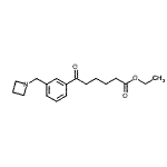 结构式 CAS# 898761-14-3, 乙基6-[3-(1-氮杂环丁基甲基)苯基]-6-氧代己酸酯
