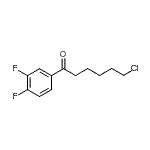 结构式 CAS# 898761-54-1, 6-氯-1-(3,4-二氟苯基)-1-己酮