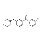 structure of CAS# 898763-03-6, (3-Chlorophenyl)[3-(4-thiomorpholinylmethyl)phenyl]methanone;3-chloro-3'-thiomorpholinomethyl benzophenone