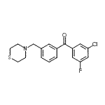 structure of CAS# 898763-58-1, (3-Chloro-5-fluorophenyl)[3-(4-thiomorpholinylmethyl)phenyl]methanone;3-chloro-5-fluoro-3'-thiomorpholinomethyl benzophenone