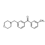 structure of CAS# 898765-01-0, (3-Methylphenyl)[3-(4-morpholinylmethyl)phenyl]methanone;3-methyl-3'-morpholinomethyl benzophenone